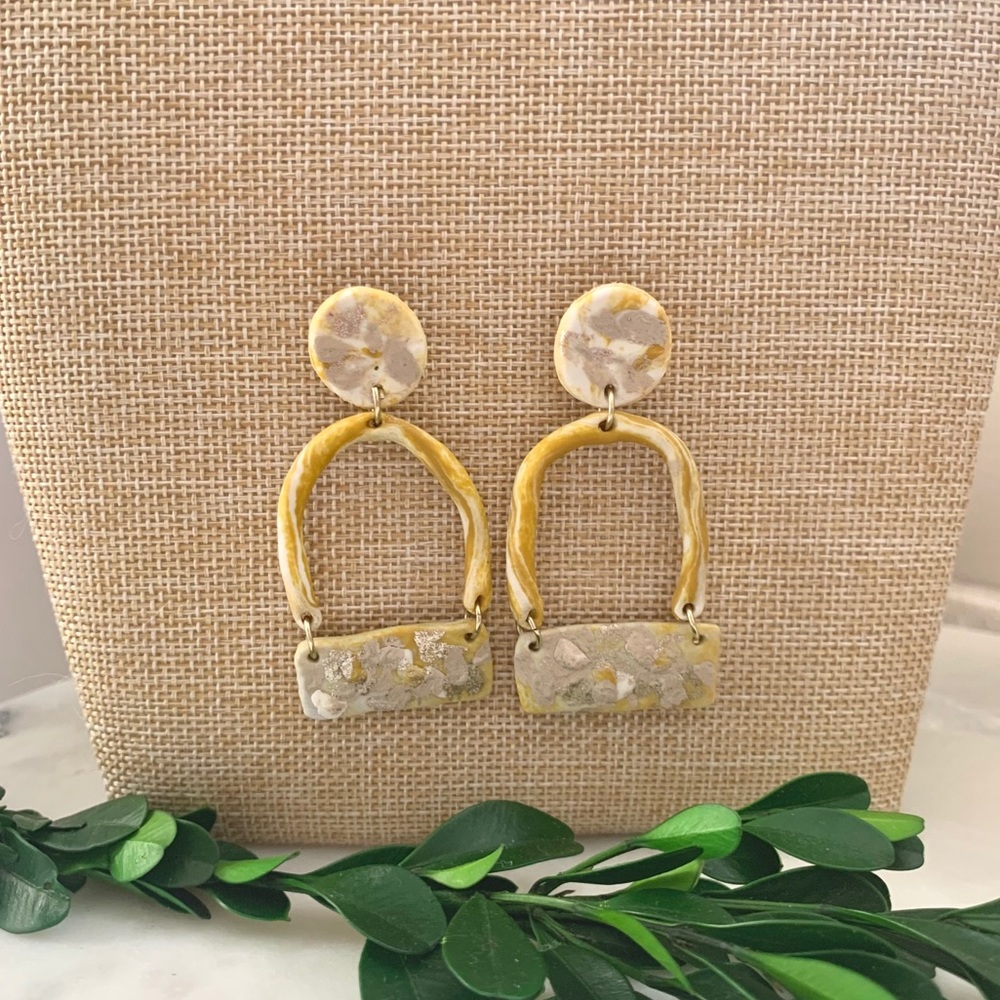 Handmade clay earrings
